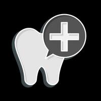 icona dentale impianti. relazionato per dentale simbolo. lucido stile. semplice design modificabile. semplice illustrazione vettore