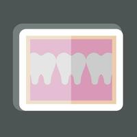 etichetta dentale imaging. relazionato per dentale simbolo. semplice design modificabile. semplice illustrazione vettore