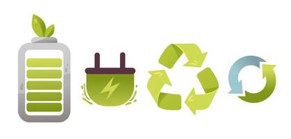 verde energia. riciclare icona. verde frecce. ecologia concetto. vettore