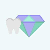 icona dente gioielleria. relazionato per dentale simbolo. piatto stile. semplice design modificabile. semplice illustrazione vettore