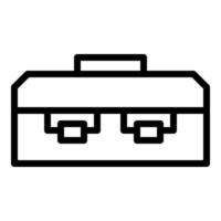 attrezzo scatola icona o logo illustrazione schema nero stile vettore