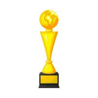 oro trofeo campione calcio palla illustrazione vettore