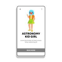 bambino astronomia ragazzo ragazza vettore
