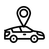 auto carta geografica Posizione linea icona vettore illustrazione
