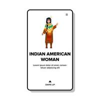 viso indiano americano donna vettore