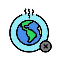 serra gas riduzione carbonio colore icona vettore illustrazione