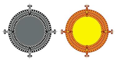 lusso il giro design su bianca sfondo e nel giallo colore vettore