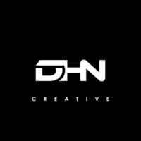 dhn lettera iniziale logo design modello vettore illustrazione