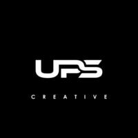 UPS lettera iniziale logo design modello vettore illustrazione