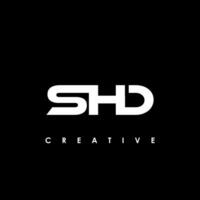 shd lettera iniziale logo design modello vettore illustrazione