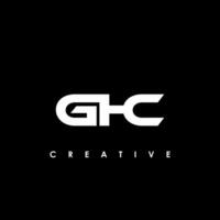 ghc lettera iniziale logo design modello vettore illustrazione