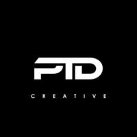 ptd lettera iniziale logo design modello vettore illustrazione