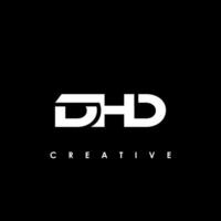dh lettera iniziale logo design modello vettore illustrazione