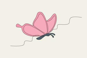 colorato illustrazione di un' volante farfalla vettore