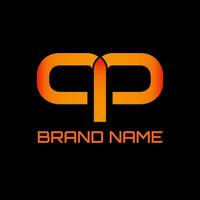 pp, pip, iniziale lettera logo design vettore