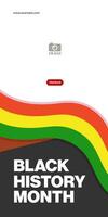 febbraio è nero storia mese. africano americano storia, design per striscione, sfondo, manifesto vettore