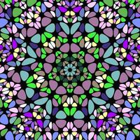 astratto mosaico modello sfondo design - circolare psichedelico floreale vettore grafico