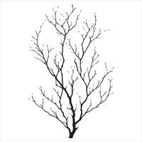 minimo autunno nudo albero vettore silhouette