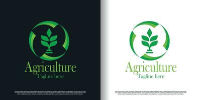 agricoltura logo design vettore con creativo concetto premio vettore