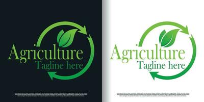 agricoltura logo design vettore con creativo concetto premio vettore