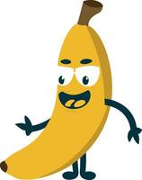 Banana piatto personaggio vettore arte illustrazione