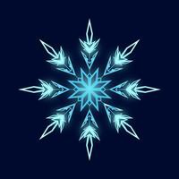 blu cristallo ghiaccio fiocco di neve logo vettore