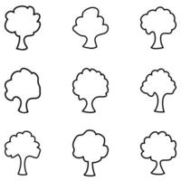 schema albero icona impostare. pianta vettore