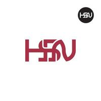 lettera hsn monogramma logo design vettore