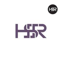 lettera hsr monogramma logo design vettore