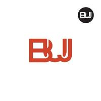 lettera buj monogramma logo design vettore
