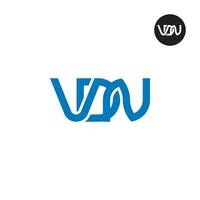 lettera vdn monogramma logo design vettore