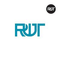 lettera rwt monogramma logo design vettore
