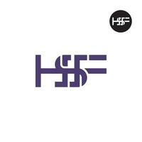 lettera hsf monogramma logo design vettore