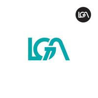 lettera LGA monogramma logo design vettore