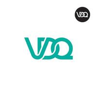 lettera vdq monogramma logo design vettore