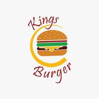 speziato re hamburger negozio logo vettore design