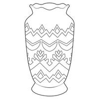 schema vaso, vettore lineare. vaso ceramica, antico pentola greco. colorazione pagina