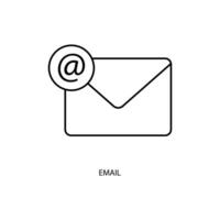 e-mail concetto linea icona. semplice elemento illustrazione. e-mail concetto schema simbolo design. vettore