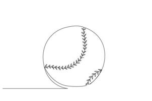 baseball sport palla oggetto linea arte design vettore