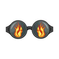 illustrazione di occhiali da sole fuoco vettore