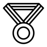 oro medaglie premio icona o logo illustrazione schema nero stile vettore
