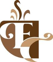 fc lettera caffè negozio logo design azienda concetto vettore