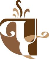 uc lettera caffè negozio logo design azienda concetto vettore