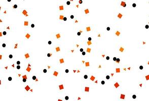 copertina vettoriale arancione chiaro in stile poligonale con cerchi.