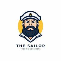 il marinaio logo vettore illustrazione