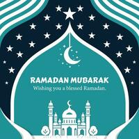 Ramadan mubarak saluto carta, Ramadan kareem islamico inviare design vettore