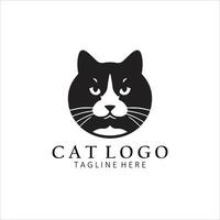 gatto logo design vettore modello