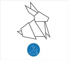 origami animali vettore illustrazione. animale origami carta. carta arte illustrazione. origami icona impostato modello