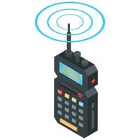 isometrico walkie talkie vettore