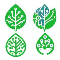 set di icone di eco verde vettore